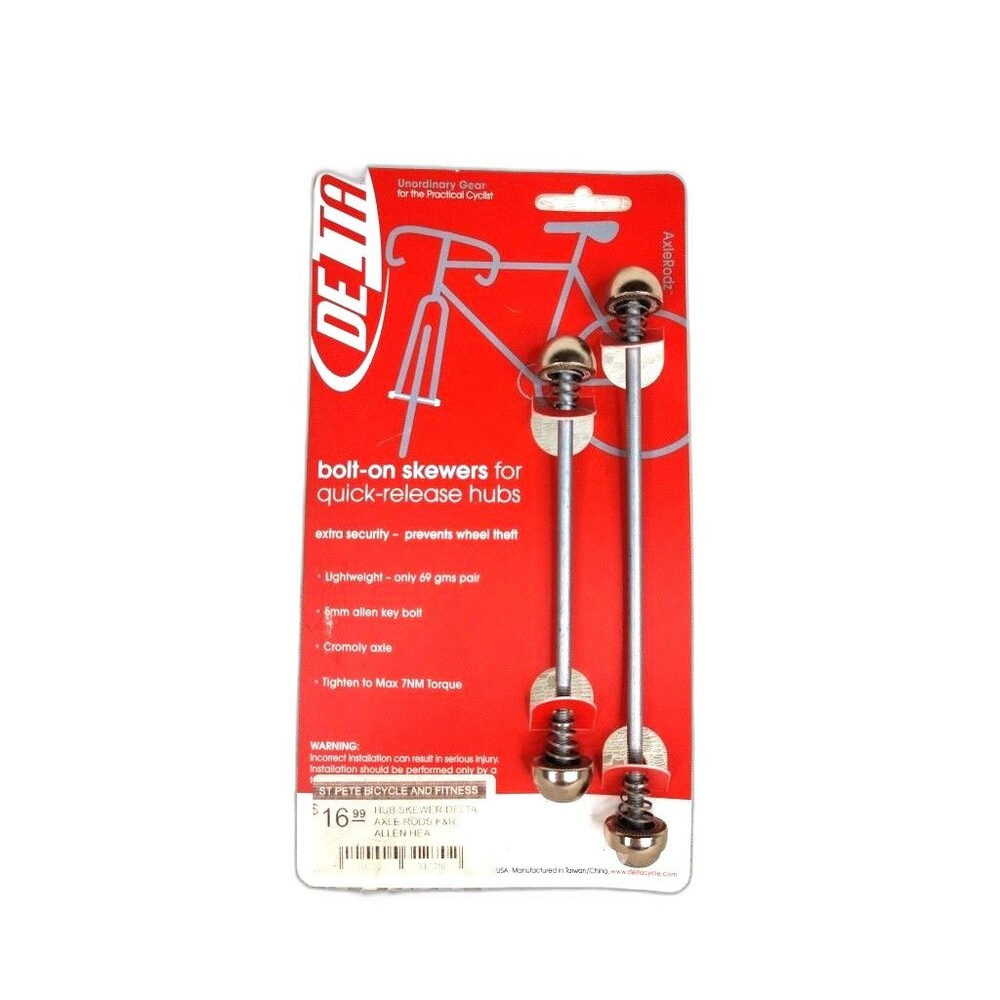 Delta Axle Rodz Locking Skewer Set (Silver) [TD9100]